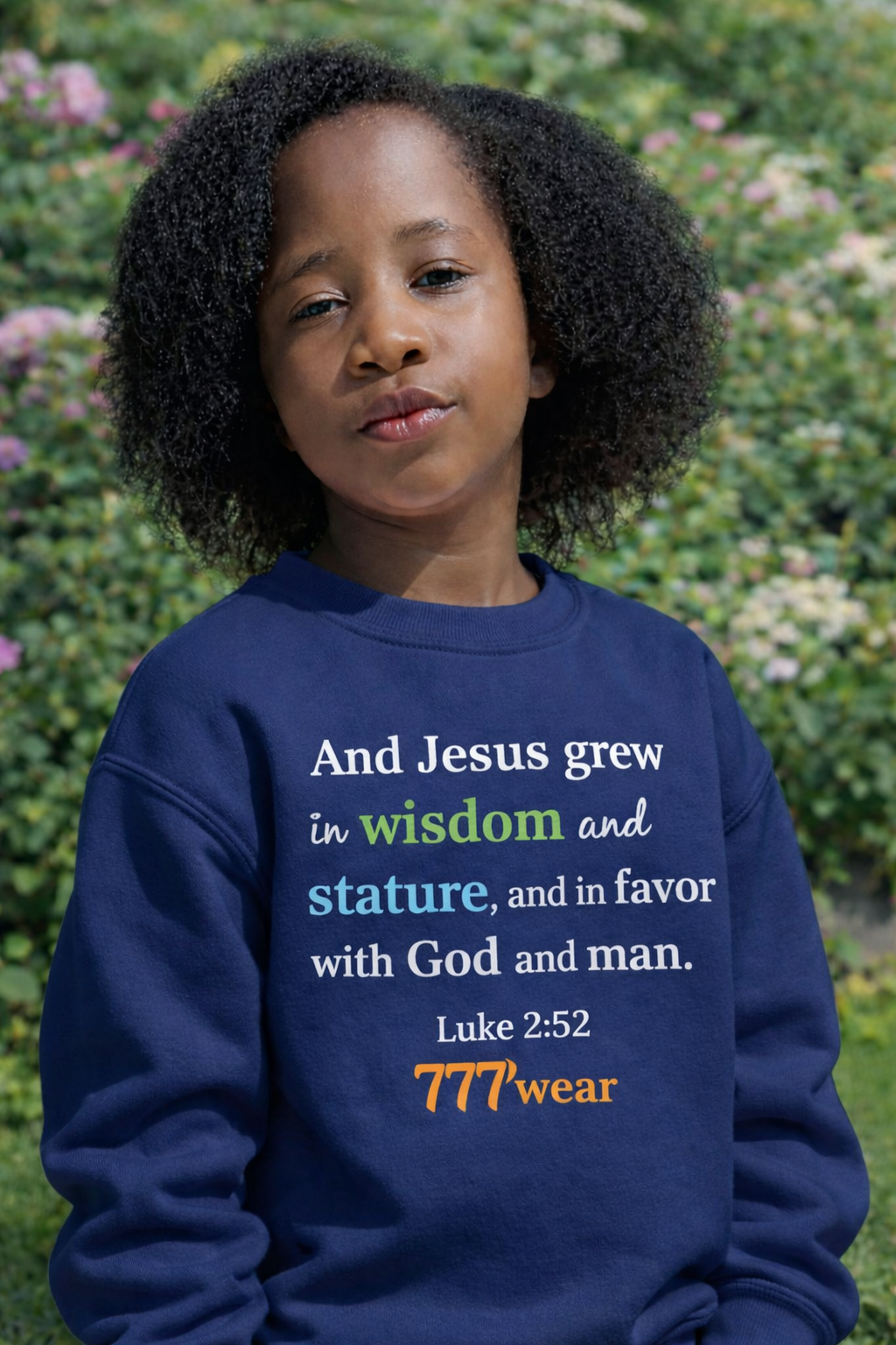 777 Kids — Luke 2:52 crewneck
